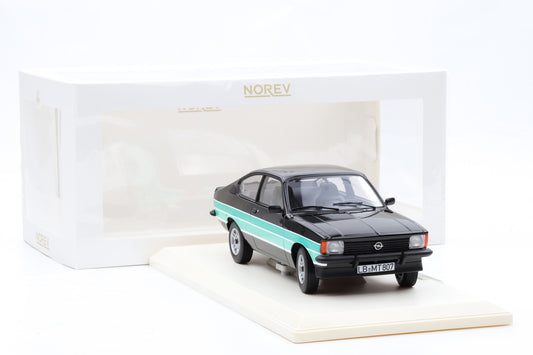 1:18 Norev Opel Kadett GT/E C-Coupe 1977 black/ green stripes - Limited 200 pcs.
