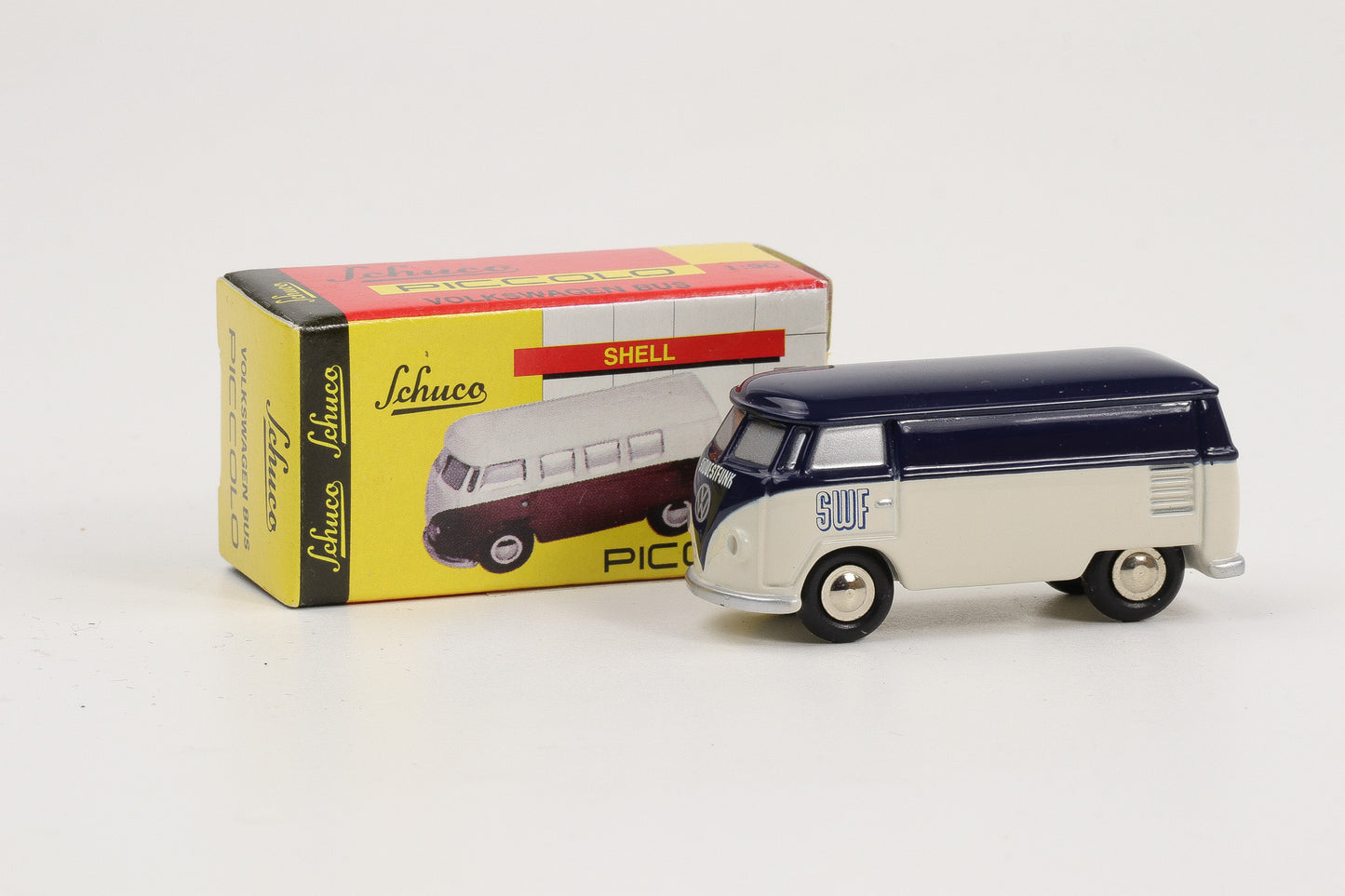 1:90 Schuco Piccolo VW T1 Bus Bulli SWF Südwestfunk schwarz-weiß Art.Nr. 01311-SW