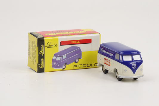 1:90 Schuco Piccolo VW T1 Bus Bulli Oldtimer Markt Werkstattwagen blau-weiß