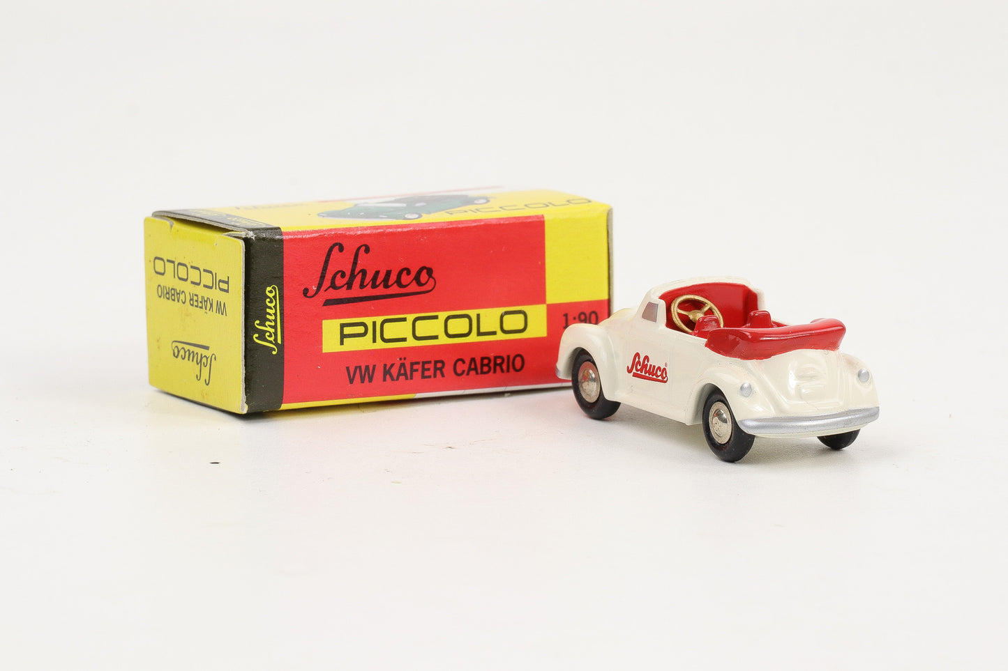 1:90 Schuco Piccolo VW Käfer Cabrio Messe 1999 weiß