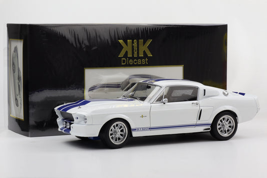 1:12 Ford Mustang Shelby GT500  1967 weiss blaue Streifen diecast KK-Scale