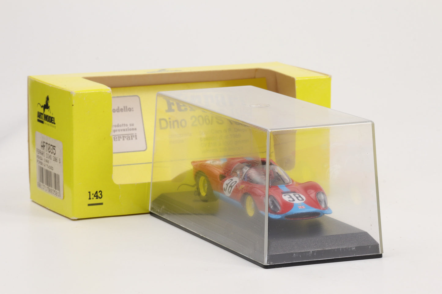 1:43 Art Model Ferrari DINO 206 S Monza 1966 #38 Piper Attwood