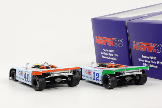 1:18 Werk83 Porsche 908/03 #40 #12 Set Winner / 2nd Targa Florio 1970