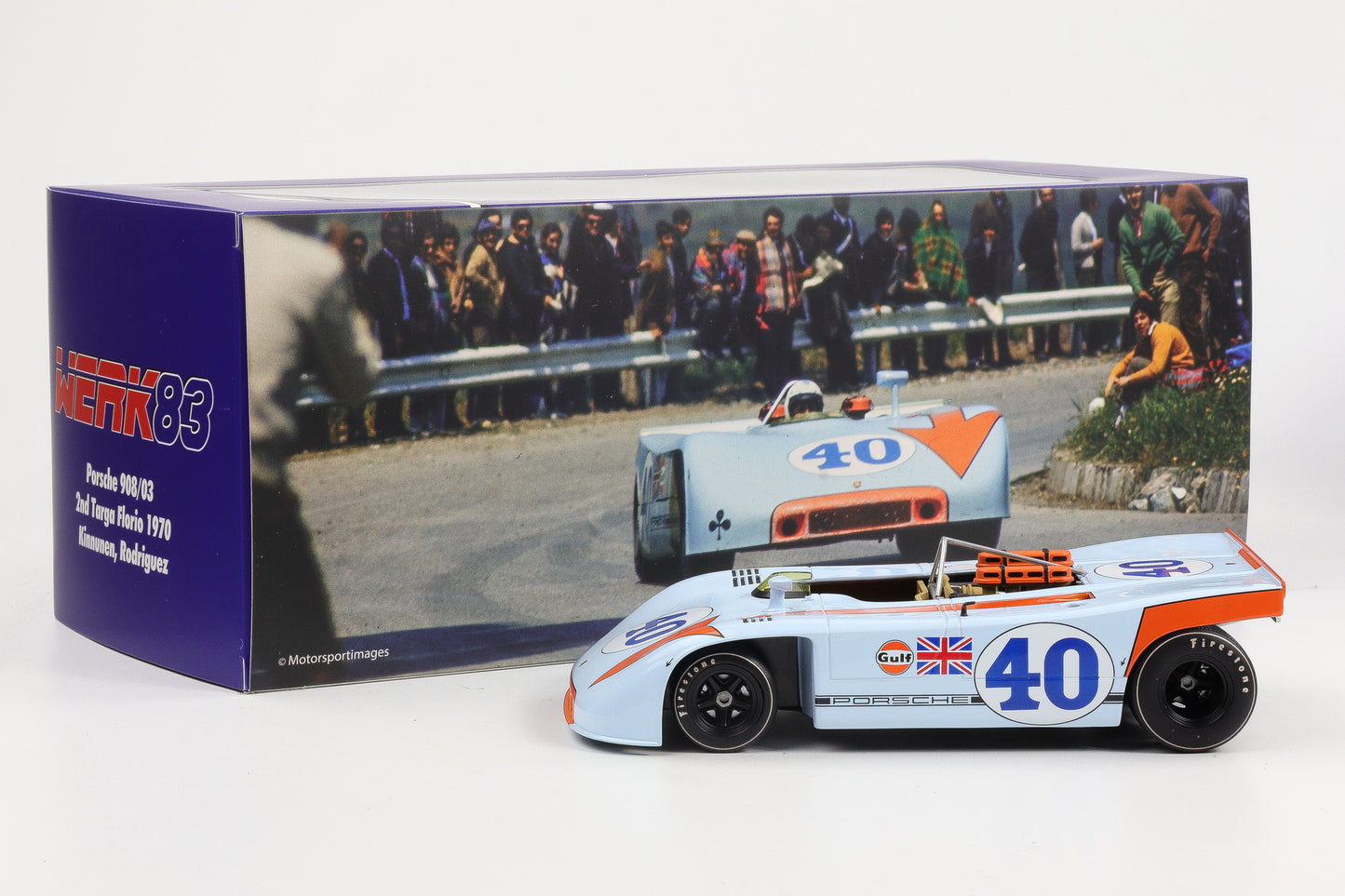 1:18 Werk83 Porsche 908/03 #40 2nd Targa Florio 1970 Kinnunen Rodriguez