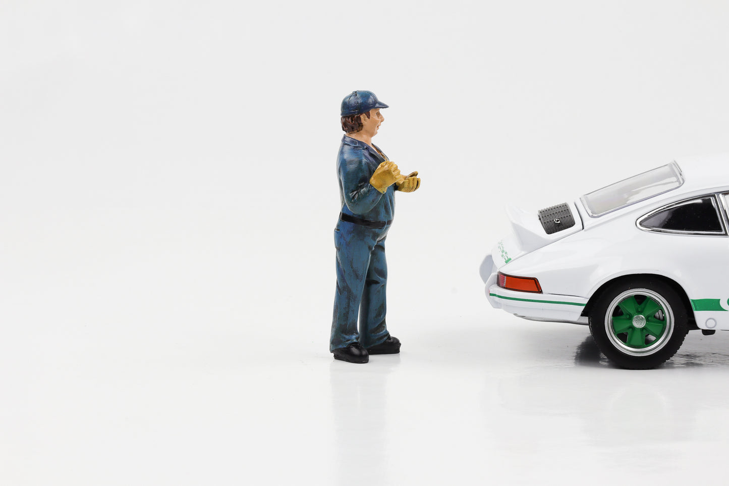 1:24 Figur Auto-Mechaniker Bill mit Handschuhe American Diorama Figuren