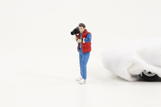 1:18 Cartrix Figur Marty Film Back to the Future I Kameramann Movie