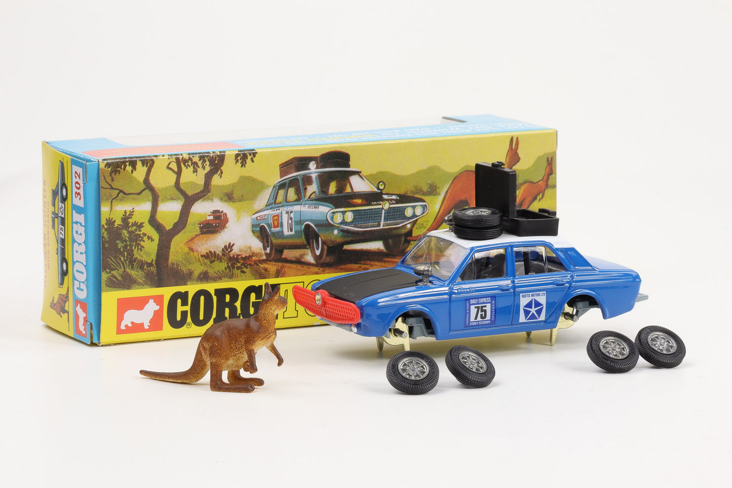 1:43 Corgi Toys Hillman Hunter Gewinner 1968 Rallye London-Sydney Nr. 302