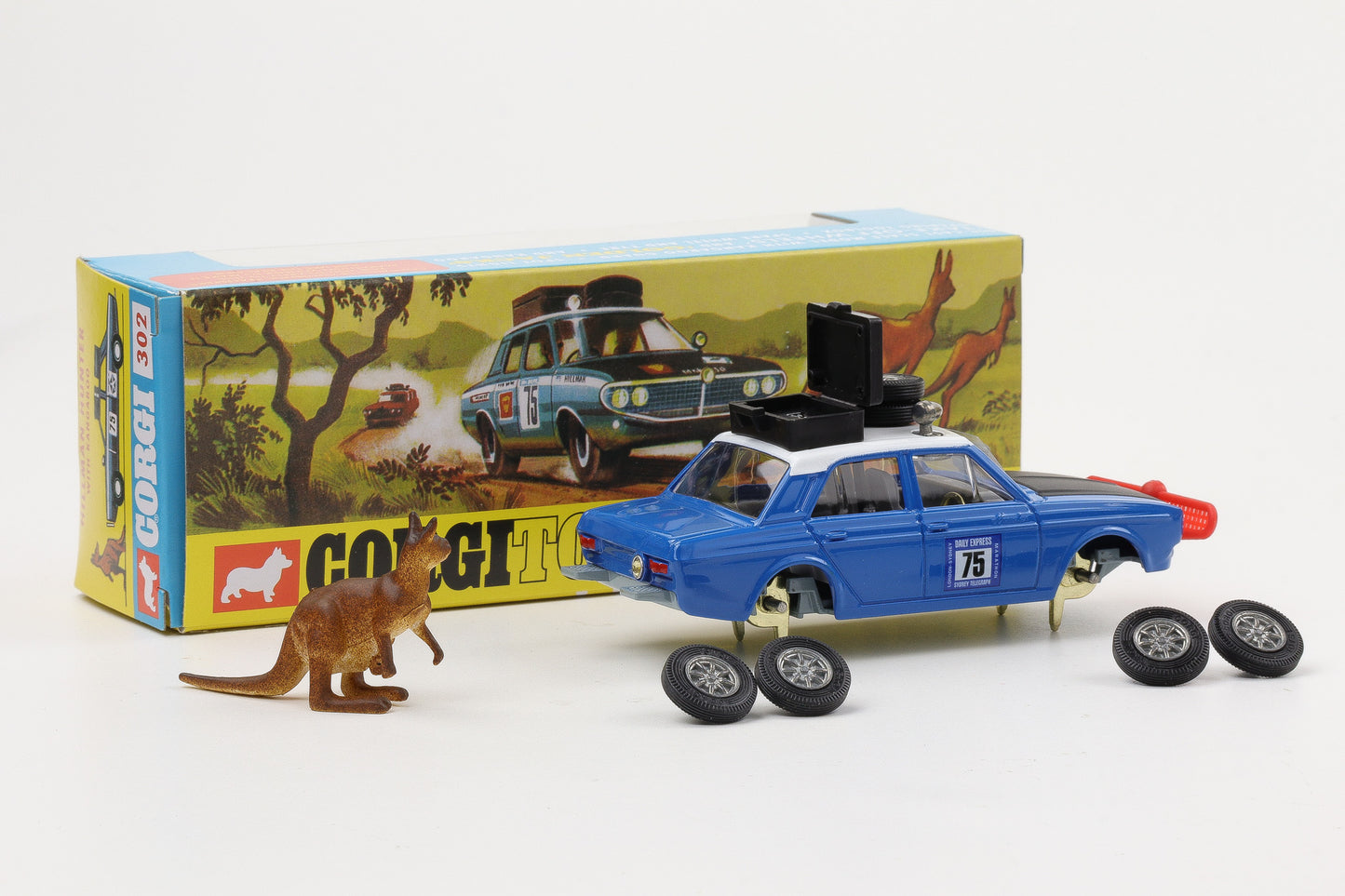 1:43 Corgi Toys Hillman Hunter Gewinner 1968 Rallye London-Sydney Nr. 302