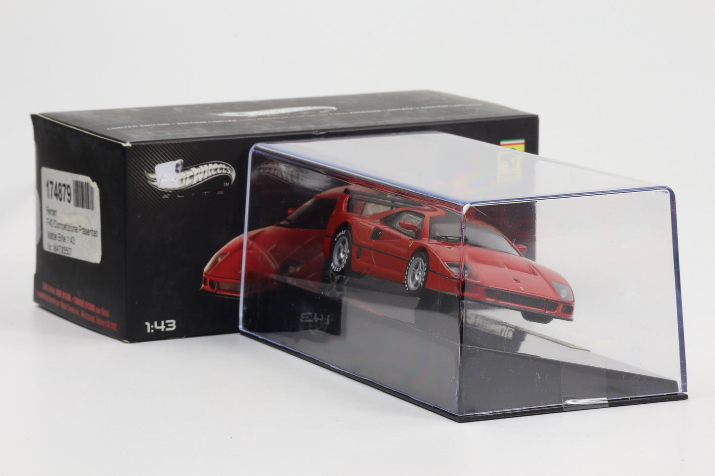 1:43 Hot Wheels Elite Ferrari F40 Competizione rot X5507