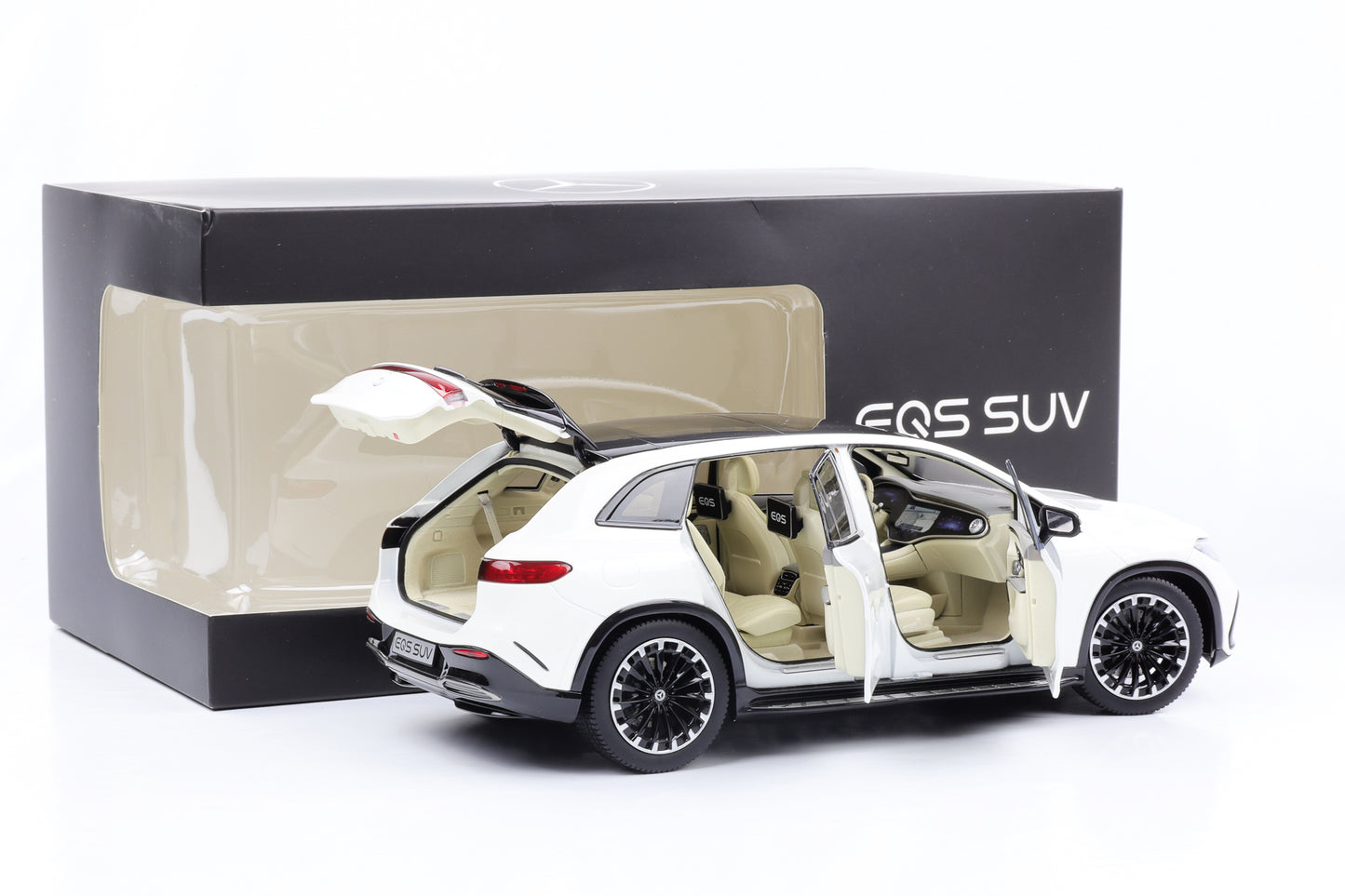 1:18 Mercedes-Benz EQ EQS SUV diamantweiß bright NZG Dealer