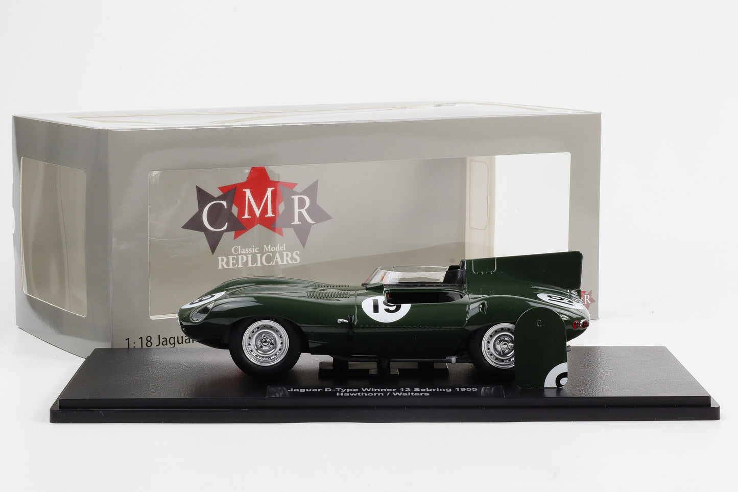 1:18 Jaguar D-Type #19 Sieger 12h Sebring 1955 Hawthorn Walters 1:18 CMR diecast