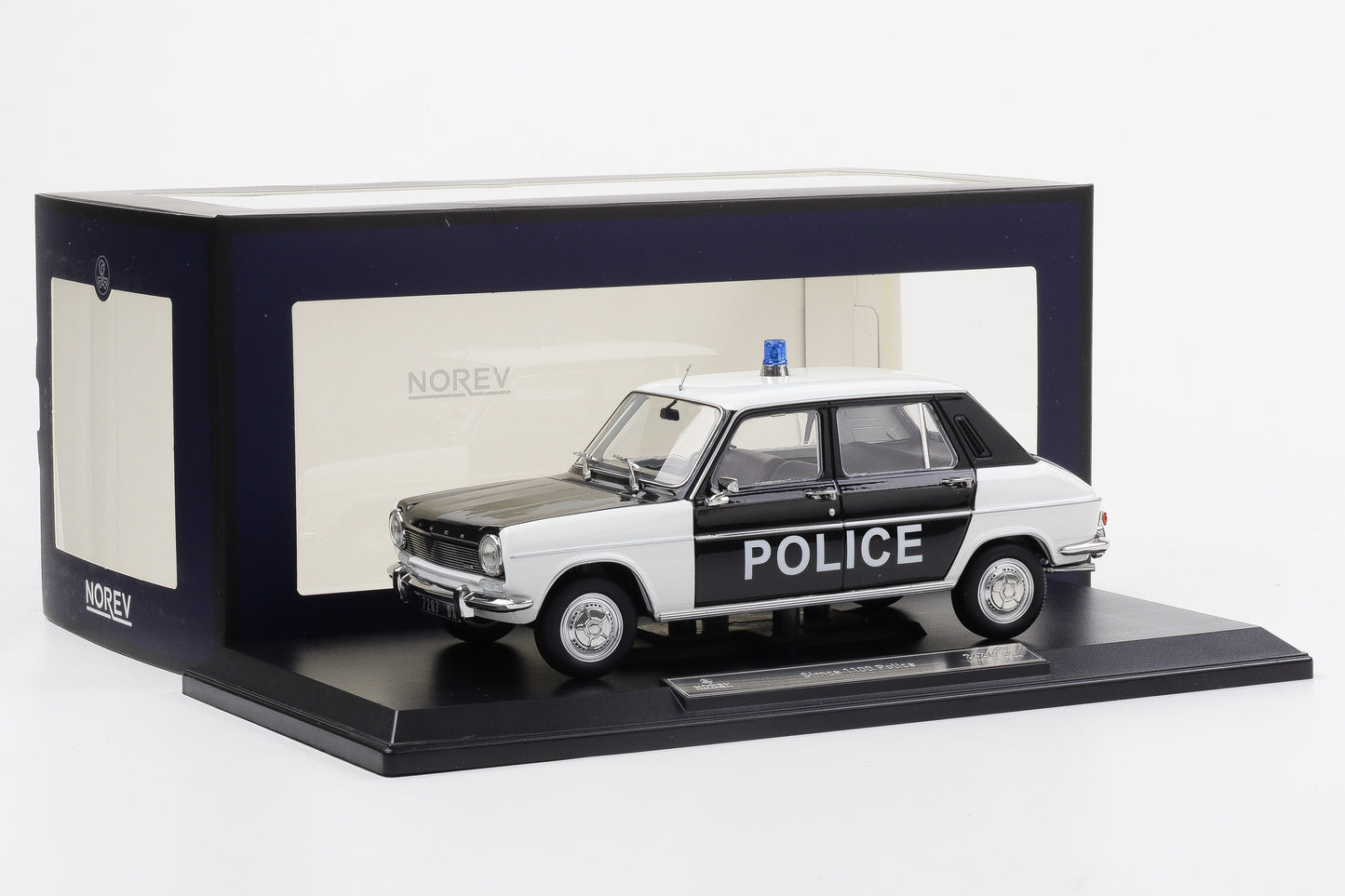 1:18 Norev Simca 1100 Police 1968 weiß-schwarz Limited Edtion 300 pcs 185753