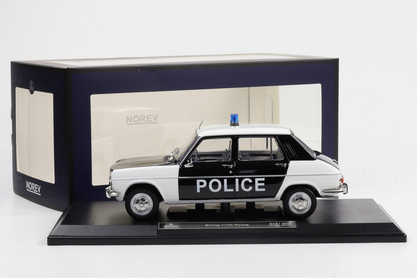 1:18 Norev Simca 1100 Police 1968 weiß-schwarz Limited Edtion 300 pcs 185753