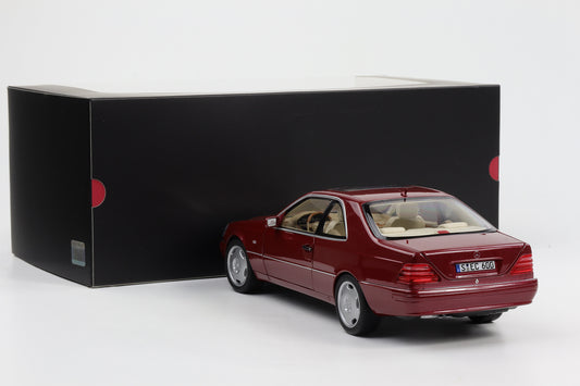 1:18 Norev Mercedes-Benz CL 600 Coupe C140 V12 almandinrot metallic Dealer