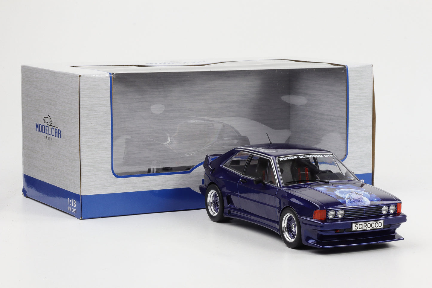 1:18 VW Volkswagen Scirocco Rieger GTO Tuning 1980 blau metallic MCG Diecast