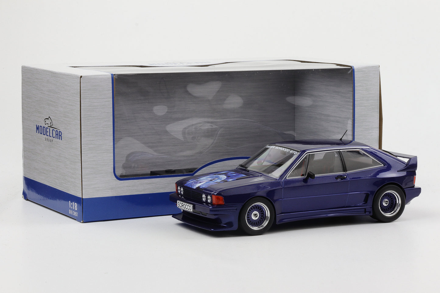 1:18 VW Volkswagen Scirocco Rieger GTO Tuning 1980 blau metallic MCG Diecast