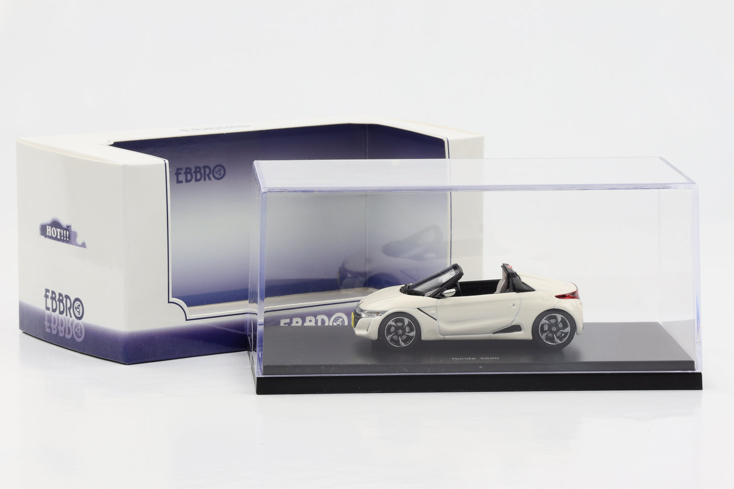 1:43 Honda S660 Sportcoupe 2015 weiss Dach abnehmbar Ebbro Diecast