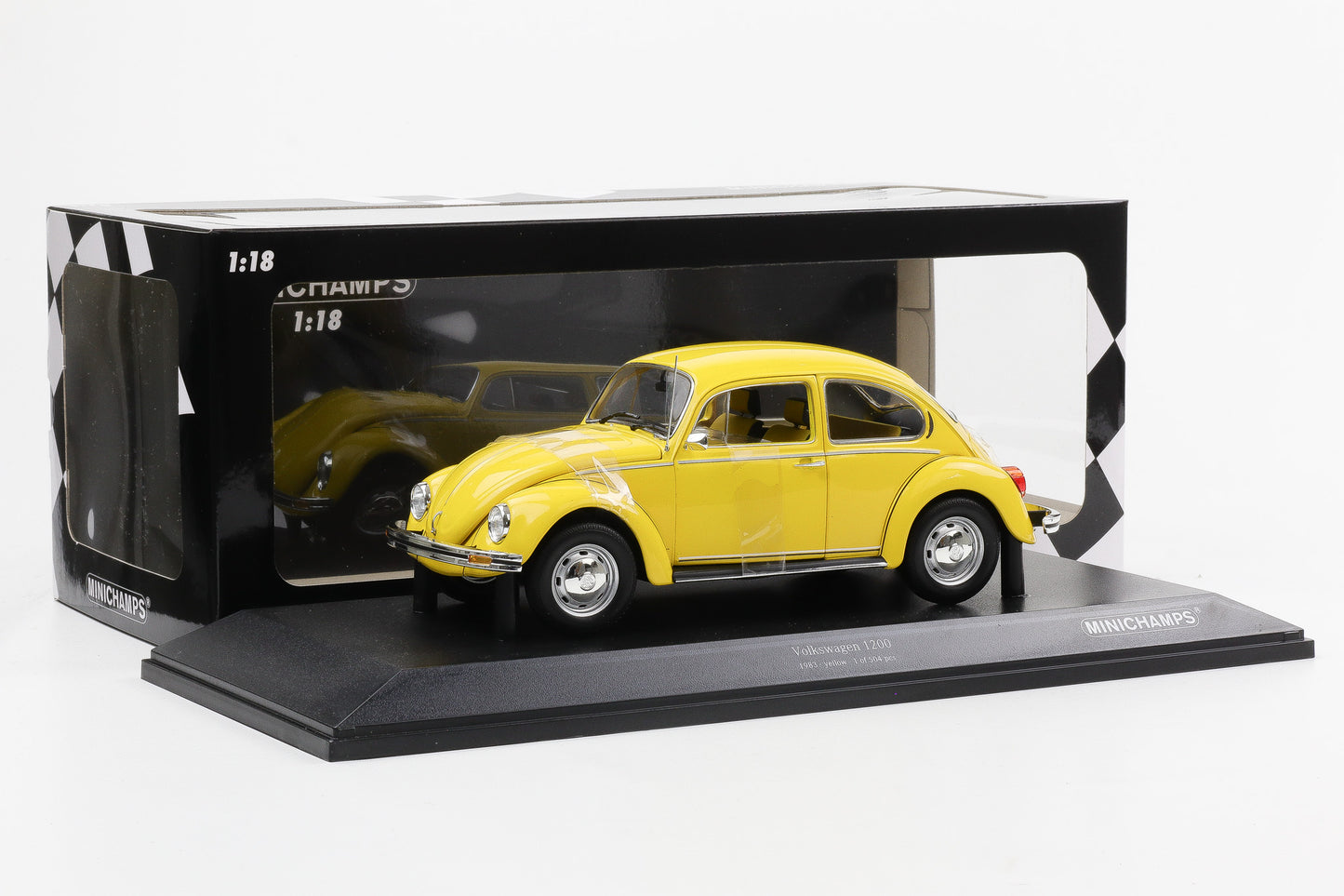 1:18 Minichamps VW Volkswagen VW Käfer 1200 1983 gelb 150 057106 OVP NEU