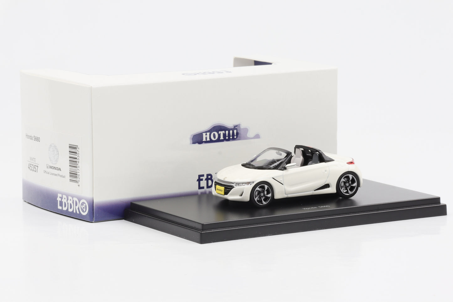 1:43 Honda S660 Sportcoupe 2015 weiss Dach abnehmbar Ebbro Diecast