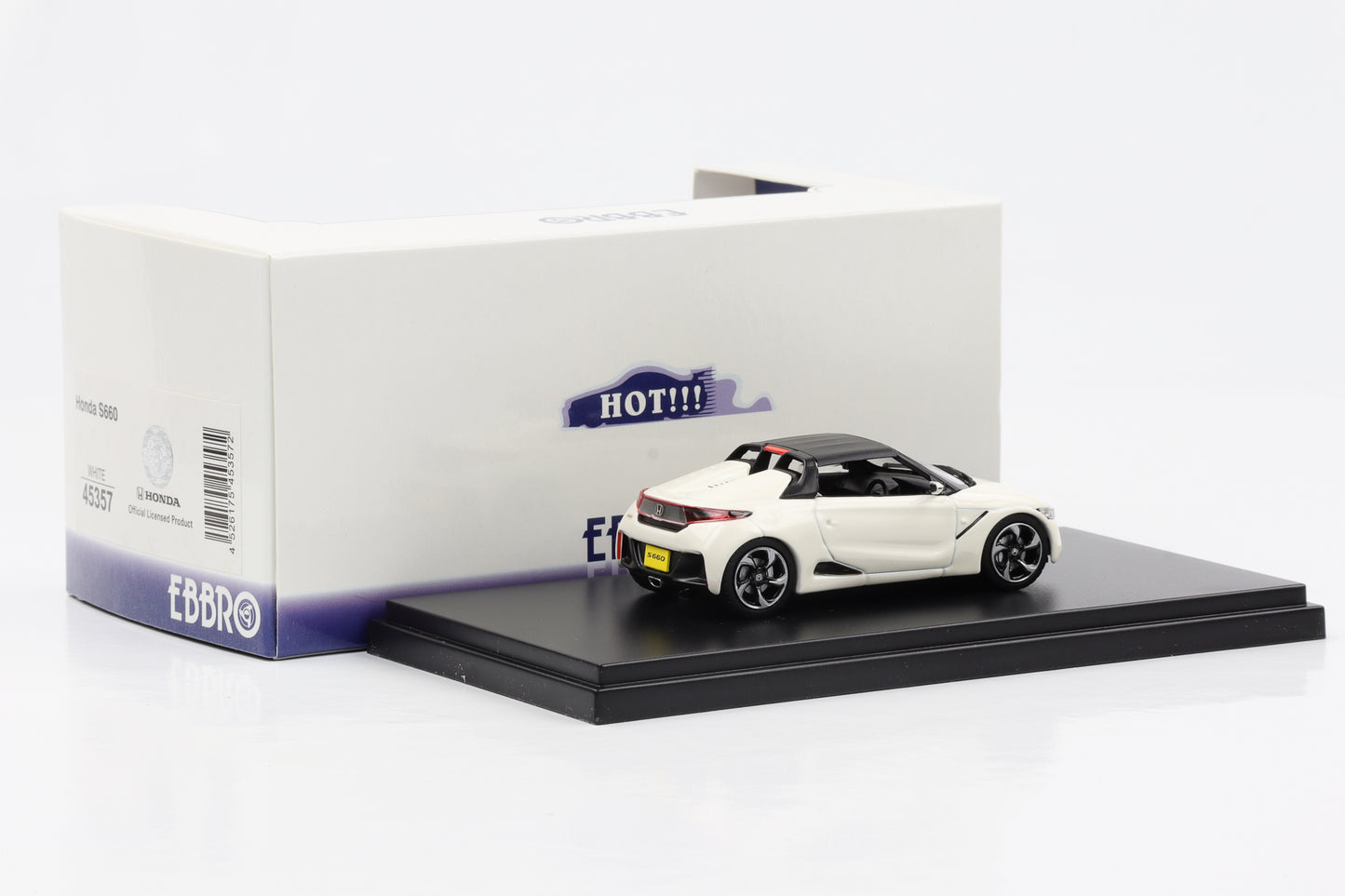 1:43 Honda S660 Sportcoupe 2015 weiss Dach abnehmbar Ebbro Diecast