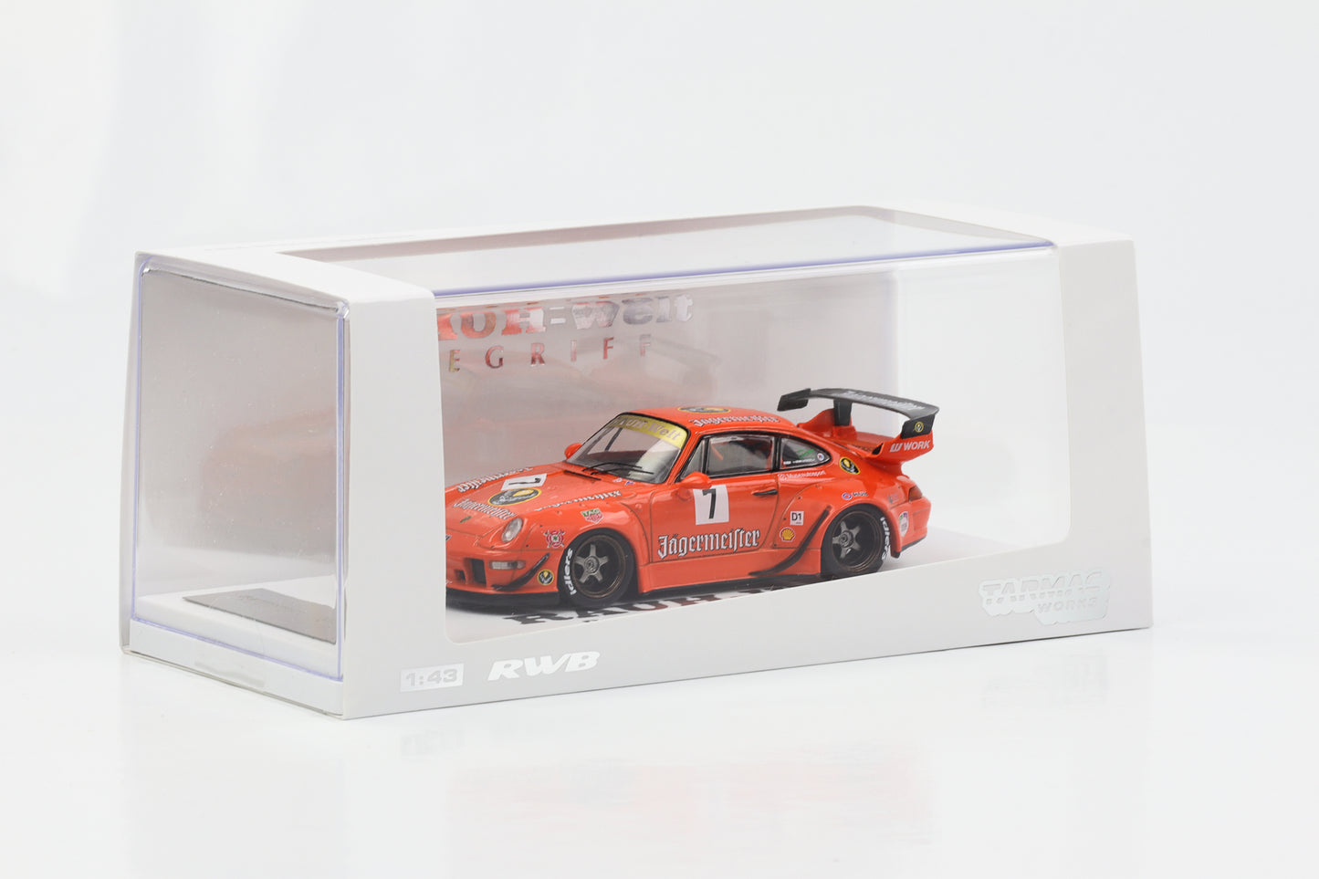 1:43 Porsche 911 RWB 933 #7 Jägermeister RAUH-Welt orange Tarmac