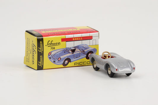 1:90 Schuco Piccolo Porsche Spyder 708 Cabrio metallic-silber