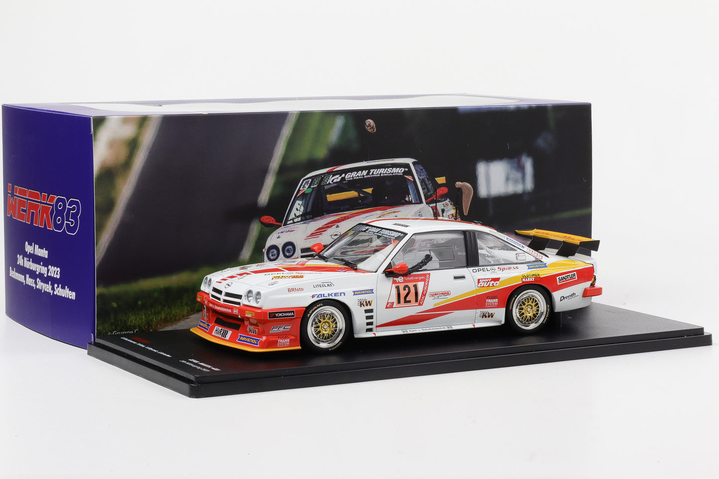 1:18 Werk83 Opel Manta B2 #121 Spiess Fuchsschwanz 24h Nürburgring 2023