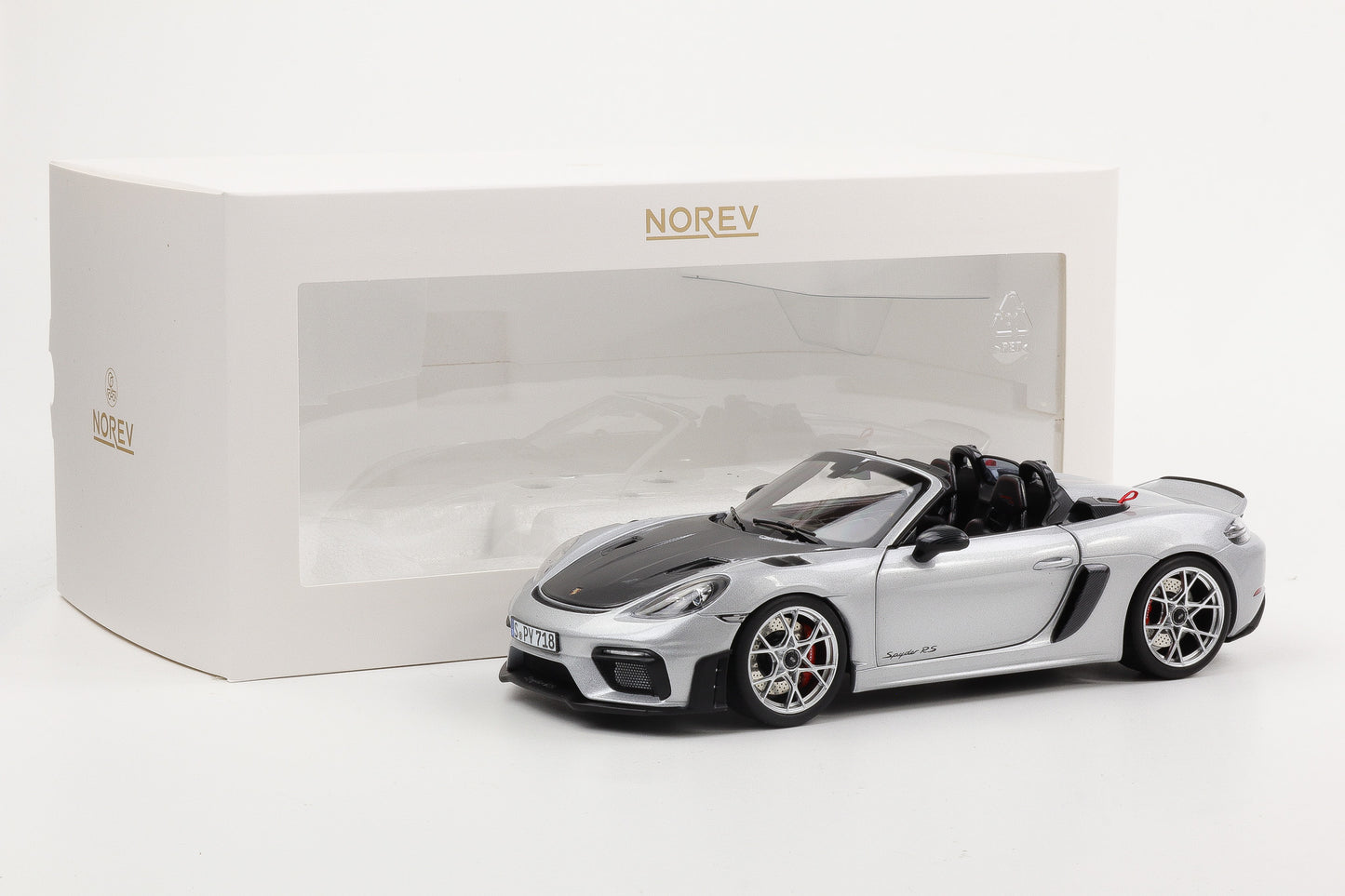 1:18 Norev Porsche 718 RS Spyder 2023 Weissach GT-silbermetallic 187270