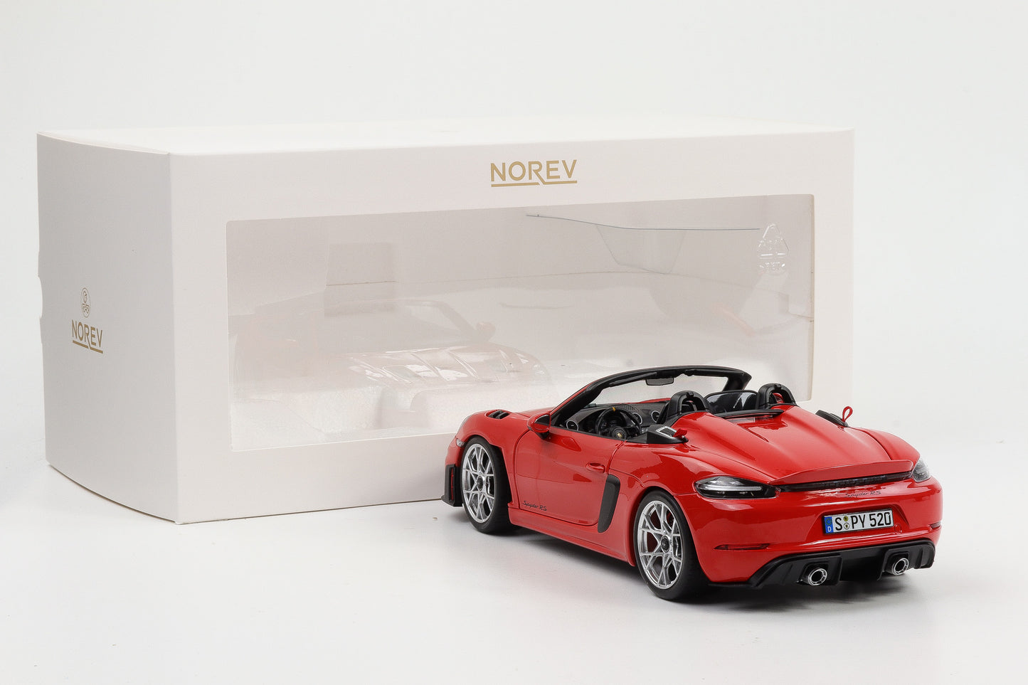 1:18 Norev Porsche 718 RS Spyder 2023 indisch rot full opening 187271