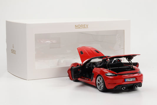 1:18 Norev Porsche 718 RS Spyder 2023 indisch rot full opening 187271