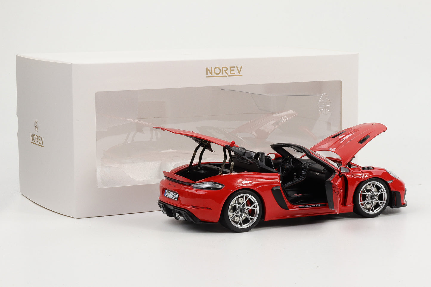 1:18 Norev Porsche 718 RS Spyder 2023 indisch rot full opening 187271