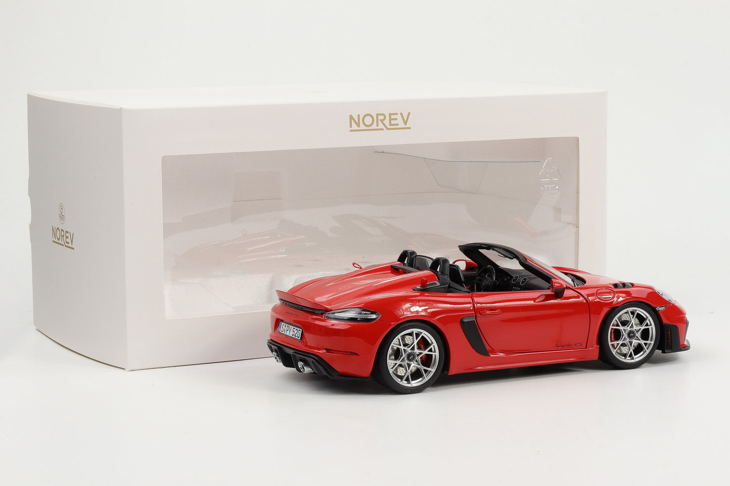 1:18 Norev Porsche 718 RS Spyder 2023 indisch rot full opening 187271