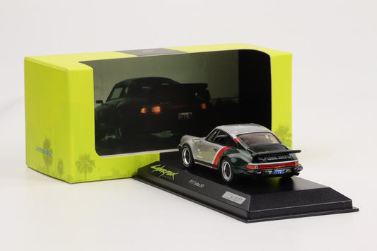1:43 Minichamps Porsche 930 Turbo 3.0 Cyberpunk 2077 silber-rot-grün Limited Edition