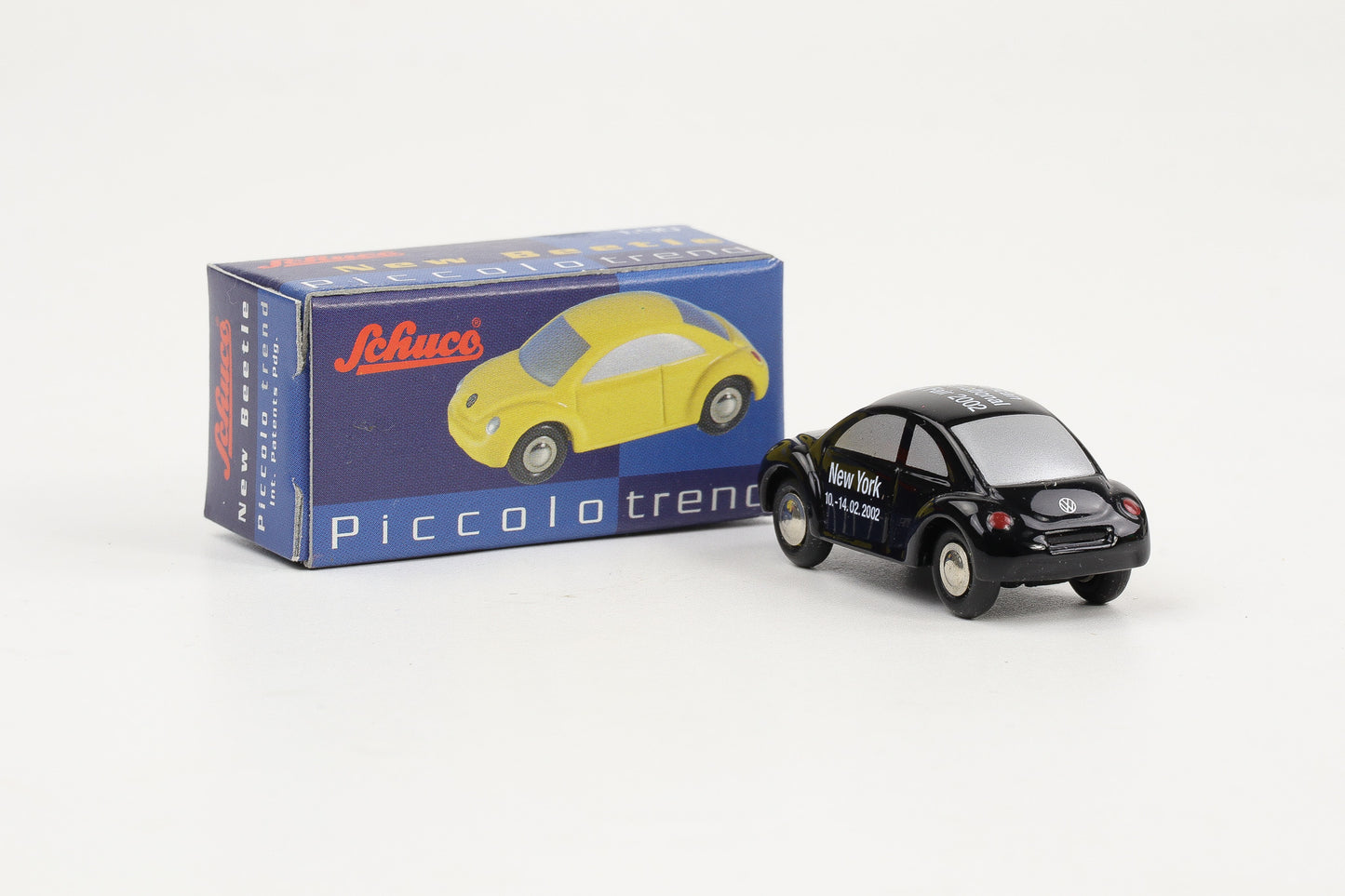 1:90 Schuco Piccolo VW New Beetle Armerican International Toy Fair 2002 Art.Nr. 77439