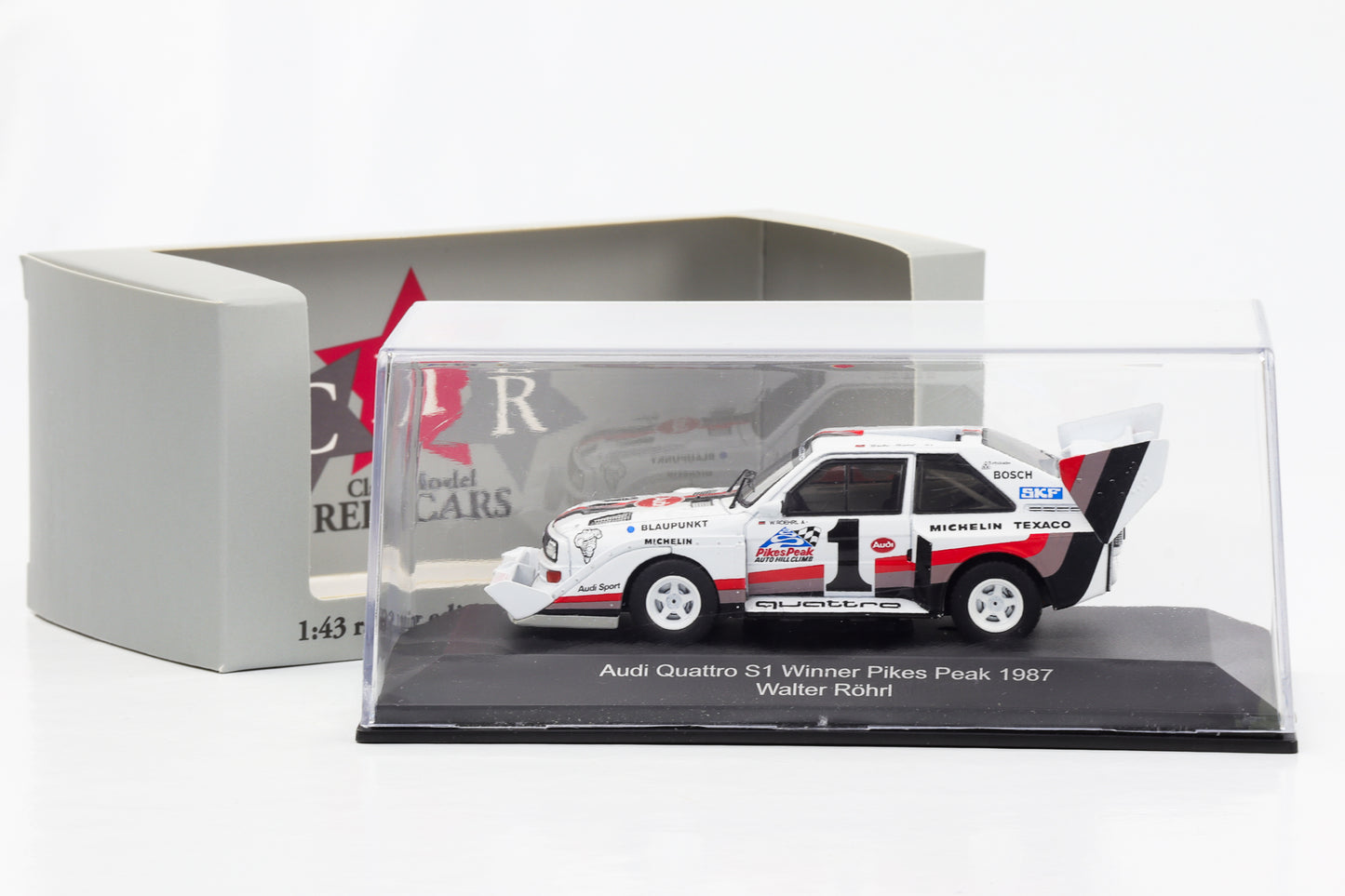 1:43 Audi Quattro S1 #1 Winner Pikes Peak 1987 Walter Röhrl CMR diecast