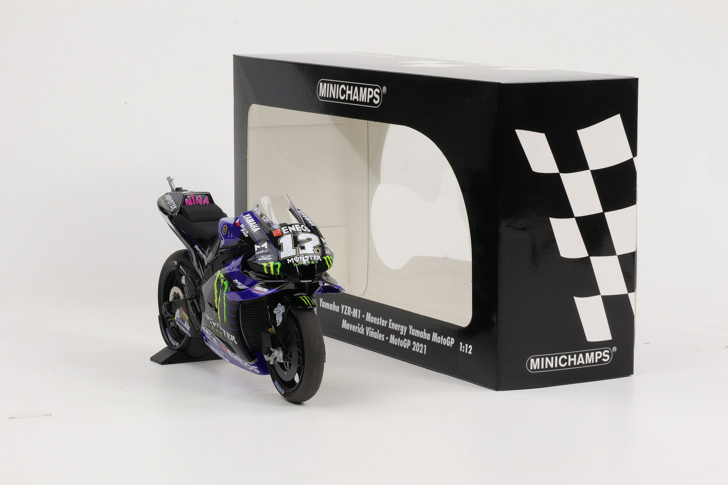 1:12 Yamaha YZR-M1 Monster Maverick Vinales MotoGP 2021 Minichamps