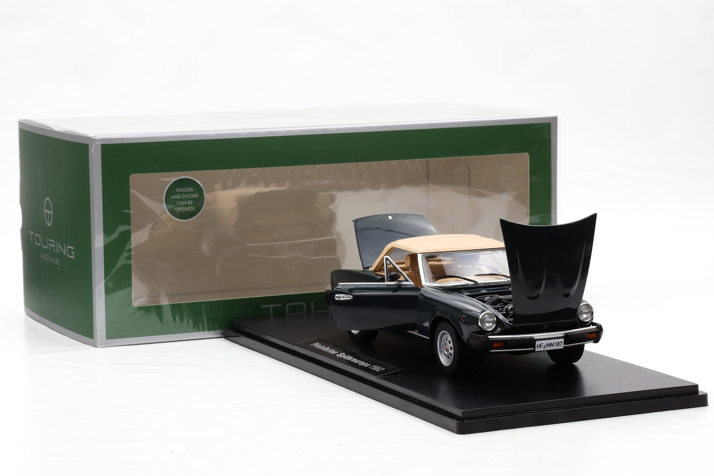1:18 (Fiat 124 Spider) Pininfarina Spidereuropa 1982 verde scuro Touring Modelcars