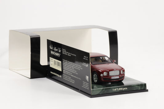 1:43 Minichamps Bentley Mulsanne 2010 red metallic - geringe Lackmängel