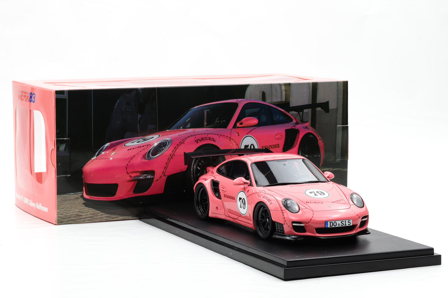 1:18 Porsche 911 (997) Turbo S LBWK Sidney Hoffmann "Die Sau" #79 pink WERK83