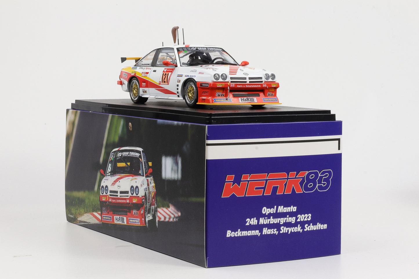 1:18 Opel Manta B2 #121 Fuchsschwanz Spiess 24h Nürburgring 2023 Werk83
