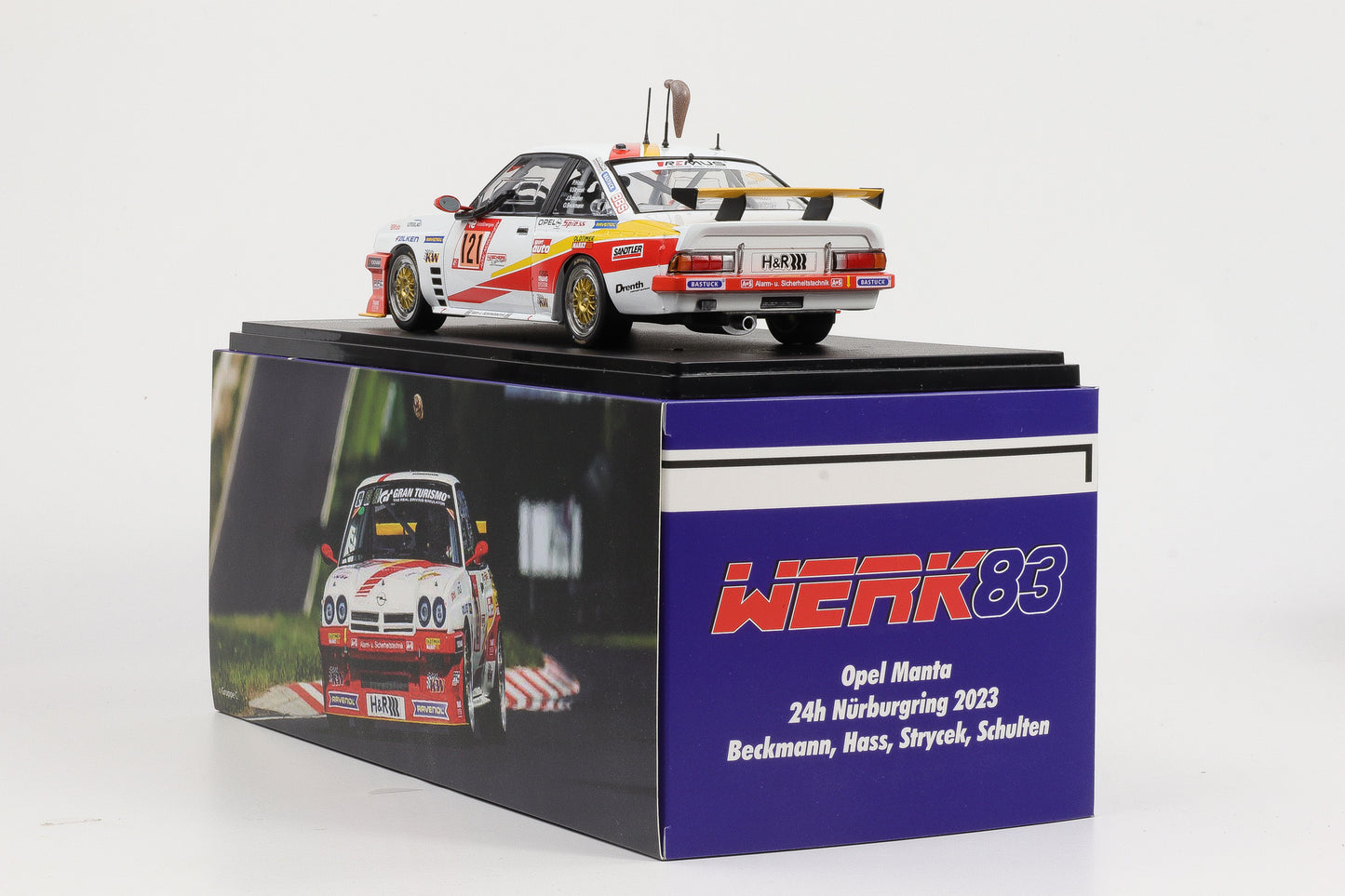 1:18 Opel Manta B2 #121 Fuchsschwanz Spiess 24h Nürburgring 2023 Werk83