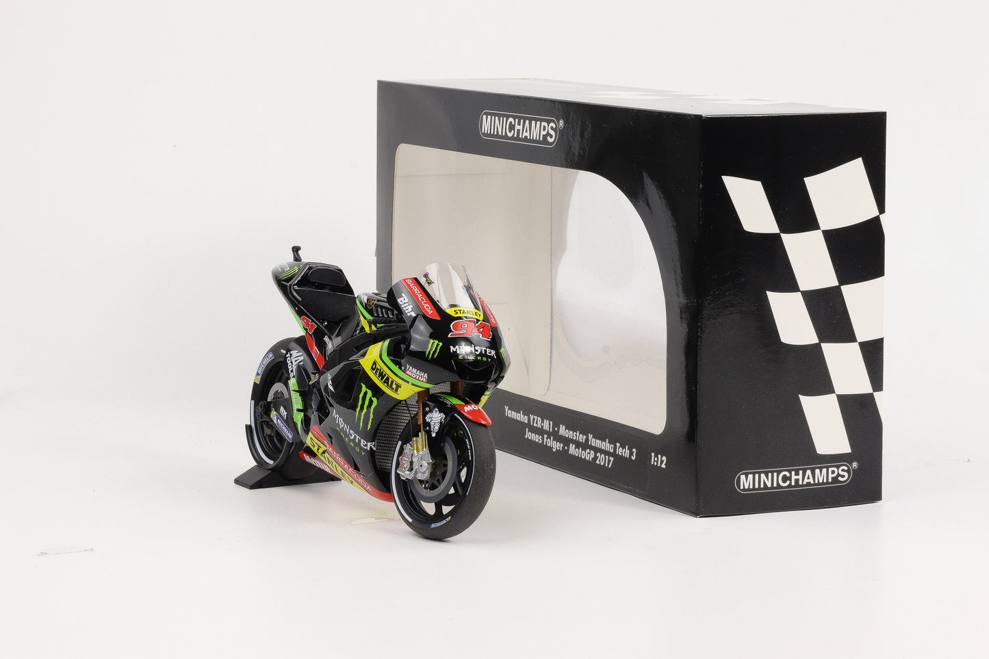 1:12 Yamaha YZR-M1 Monster Tech3 Jonas Folger MotoGP 2017 Minichamps