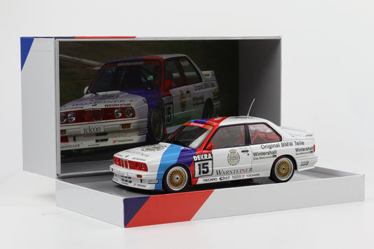 1:18 BMW M3 E30 #15 DTM Champion 1989 Roberto Ravaglia WERK83 BOX