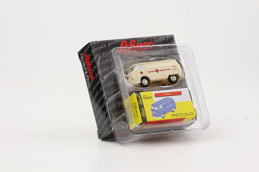 1:90 Schuco Piccolo VW T1 Bus Bulli Krankenwagen Notruf Klinik beige Limitiert