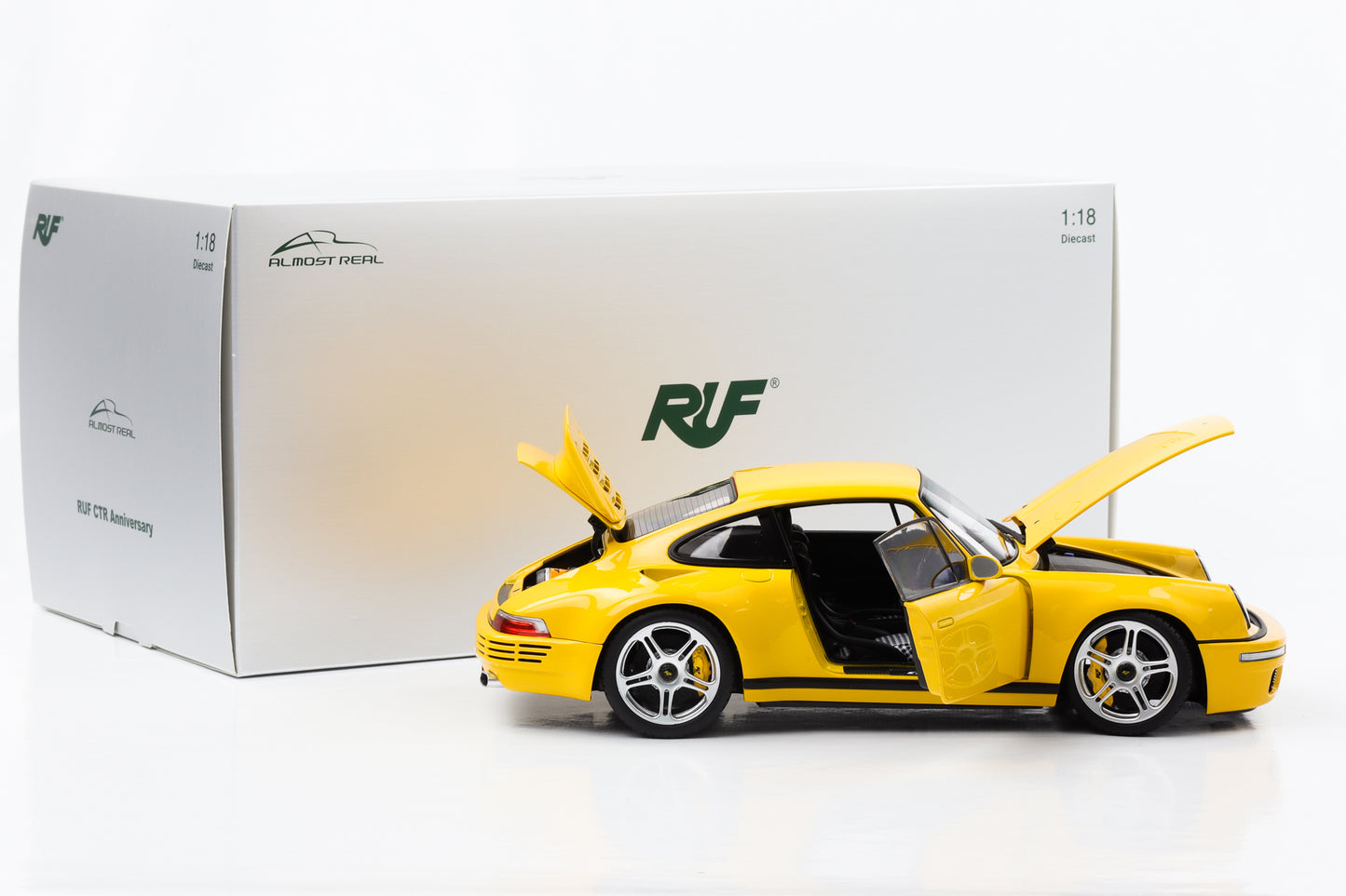 1:18 Porsche 911 RUF CTR Anniversary Baujahr 2017 blütengelb Almost Real