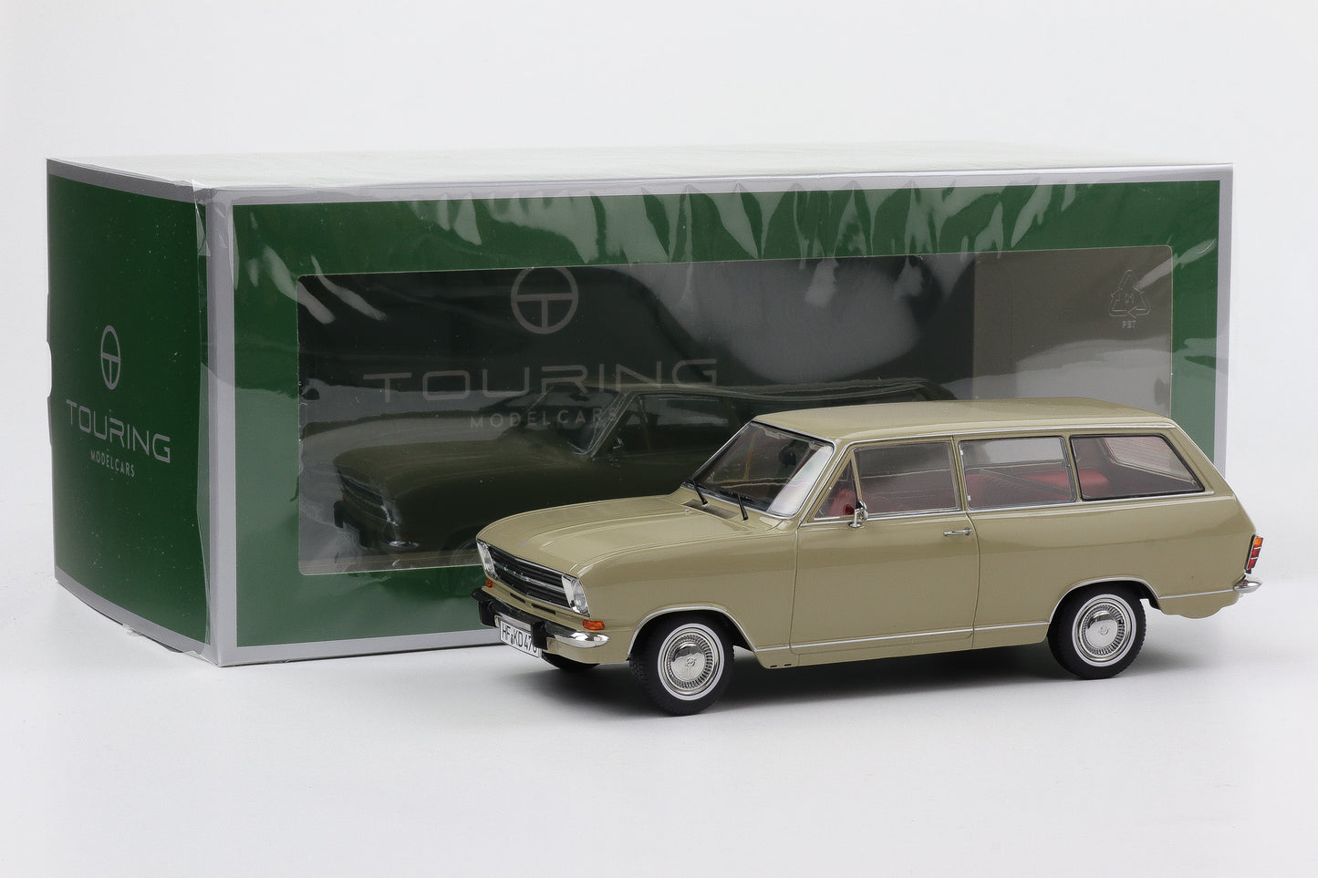 1:18 Touring Modelcars Opel Kadett B Caravan 1972 sierra beige diecast
