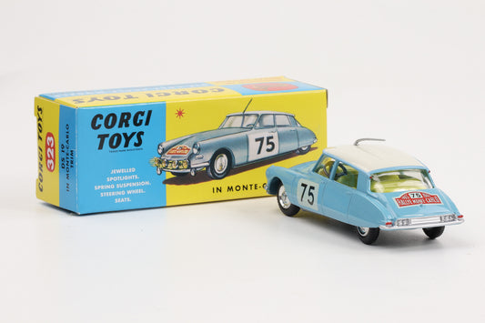 1:47 Corgi Toys Citroën DS Monte-Carlo-Version hellblau Nr. 323 Repro