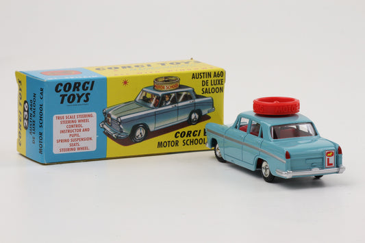 1:47 Corgi Toys Austin A60 Deluxe Saloon Fahrschule mit Insassen Nr. 236 Repro
