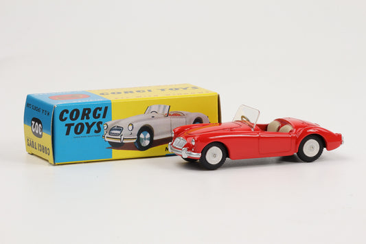 1:45 Corgi Toys MGA Sports Car Cabrio rot - Nr. 302 Repro