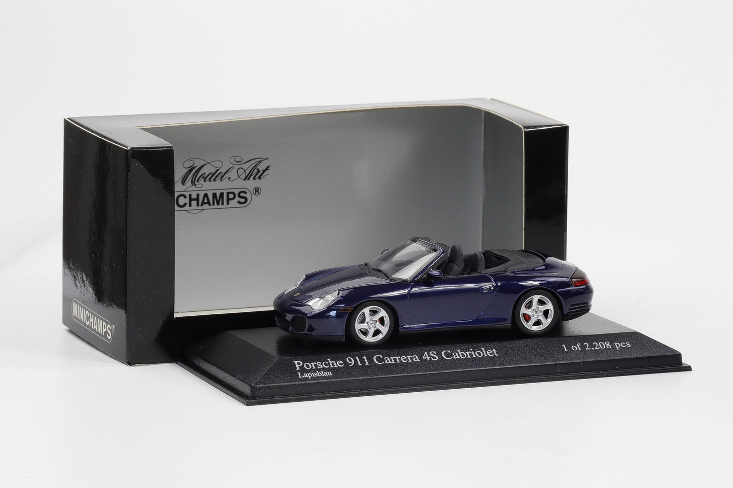 1:43 Minichamps Porsche 911 996 Carrera 4S Cabriolet 2003 lapisblau